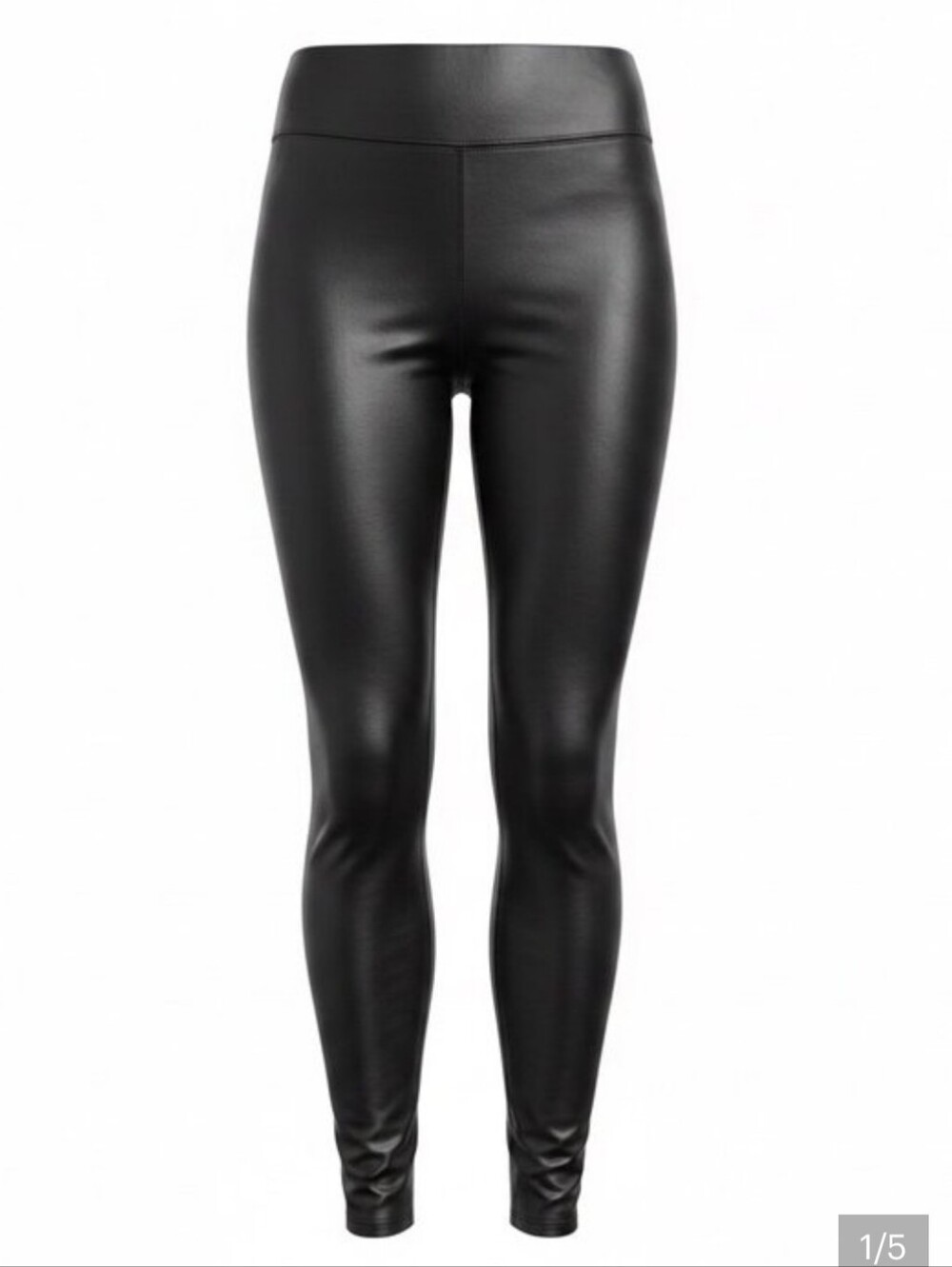 SPANX Faux Leather-Look Black Jeggings